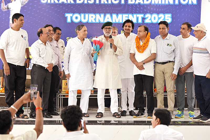 Inauguration of Sikar District Badminton Tournament.
